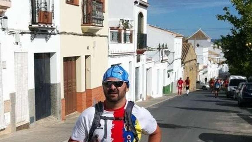 Faustino Carmona, durante una de sus múltiples carreras.