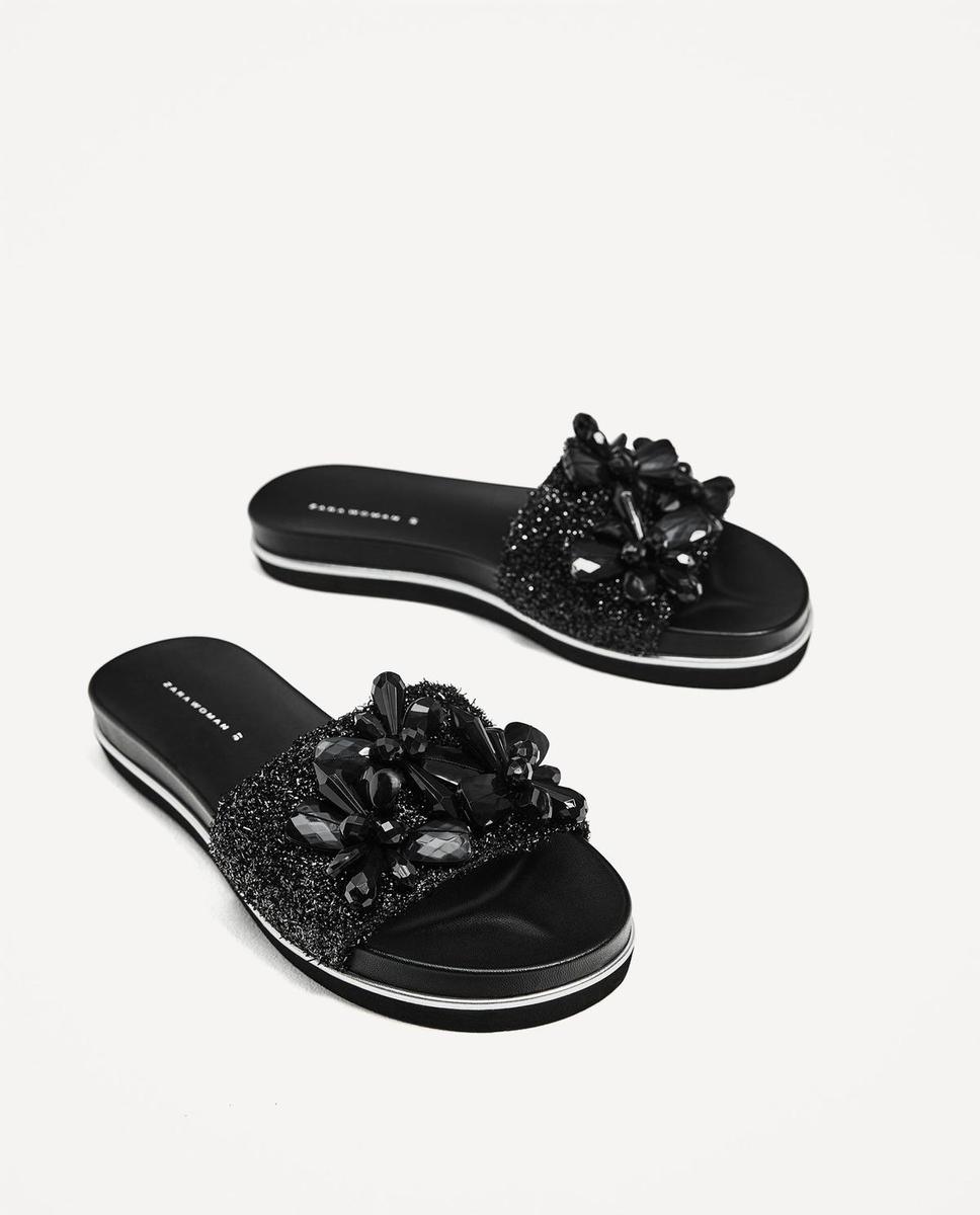 Chanclas joya: negras