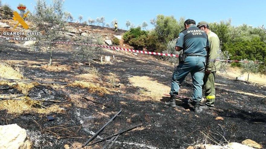 Tres investigados por causar un incendio forestal por una imprudencia en Carcabuey