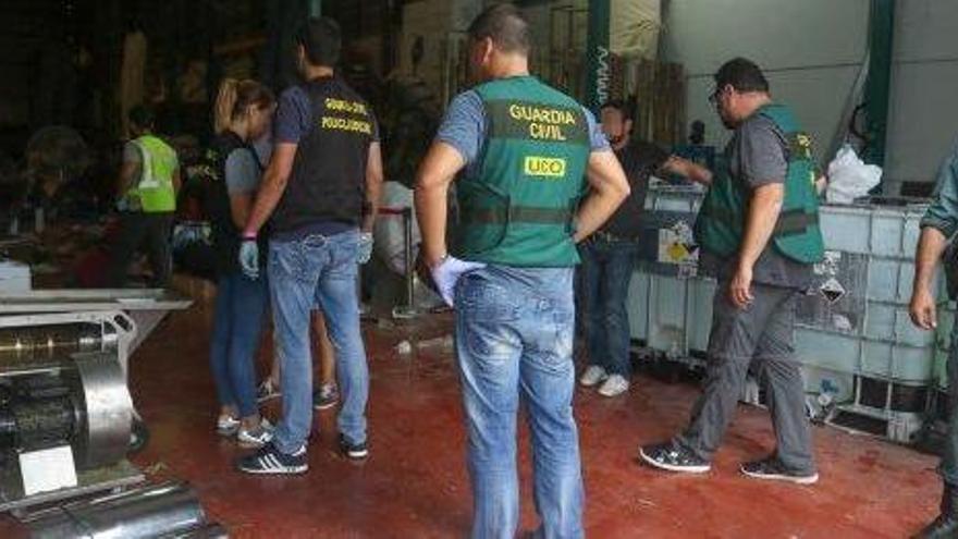 Agentes de la Guardia Civil en una operación contra el tráfico de drogas el pasado 9 de agosto.
