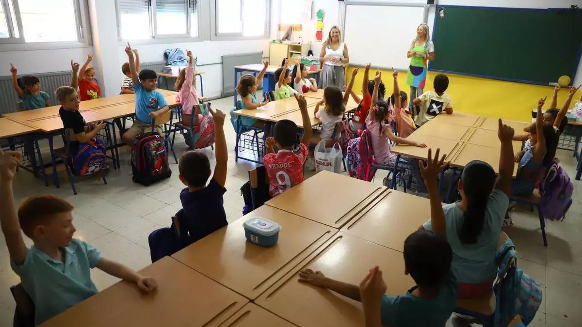 Vuelta al cole en un centro educativo de Córdoba.