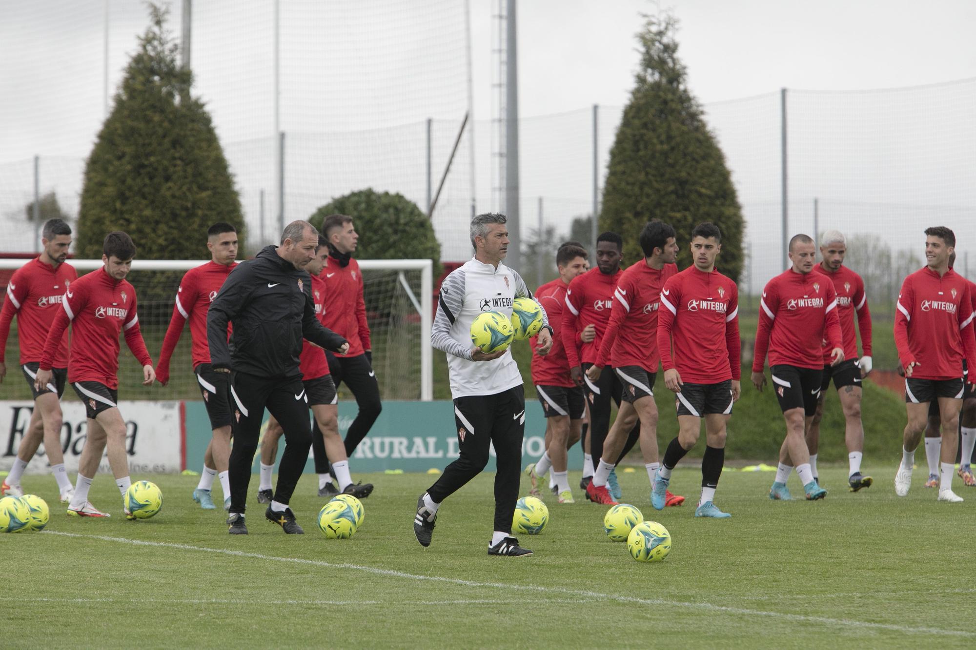 EN IMÁGENES: Último entrenamiento del Sporting en Mareo antes del derbi