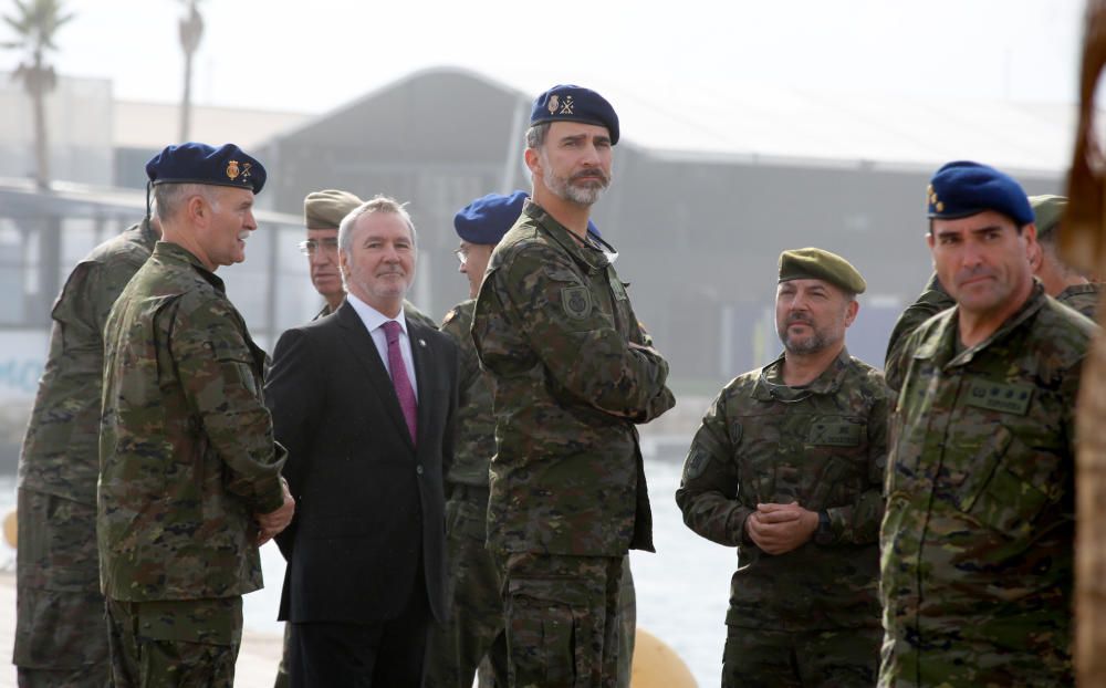 El Rey Felipe VI sigue desde Alicante varias maniobras del Mando de Operaciones Especiales