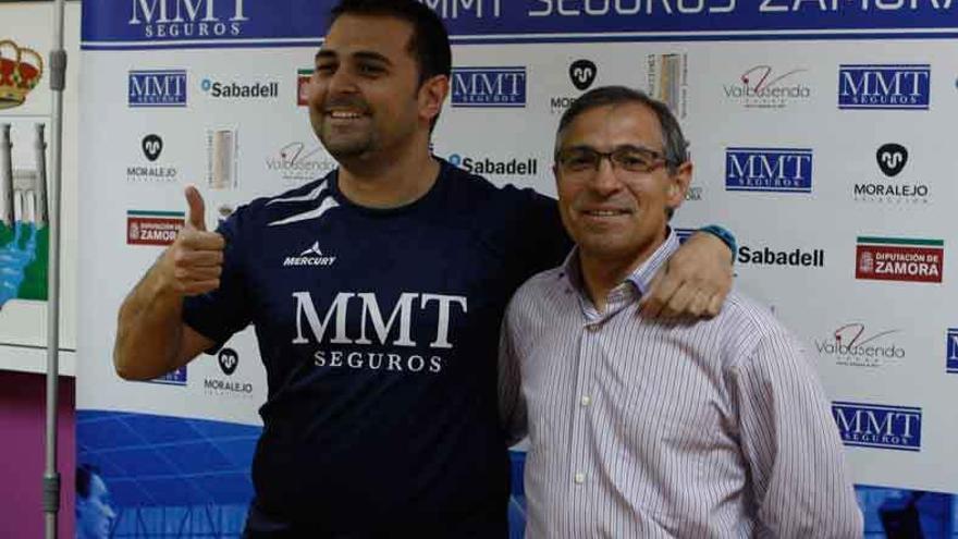 Edu García Valiente y Manuel Pérez, ayer antes de la rueda de prensa.