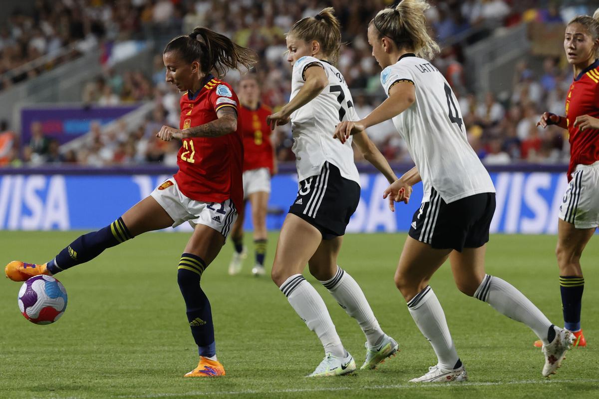 El enfrentamiento entre España y Alemania en el partido de la fase de grupos de la Eurocopa 2022