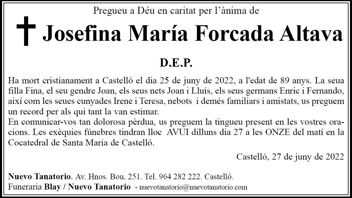 Josefina María Forcada Altava