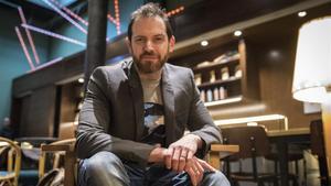 El escritor británico Joe Abercrombie, en Barcelona.