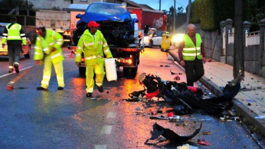 Último accidente mortal registrado en carreteras de la red comarcal.  // Iñaki Abella