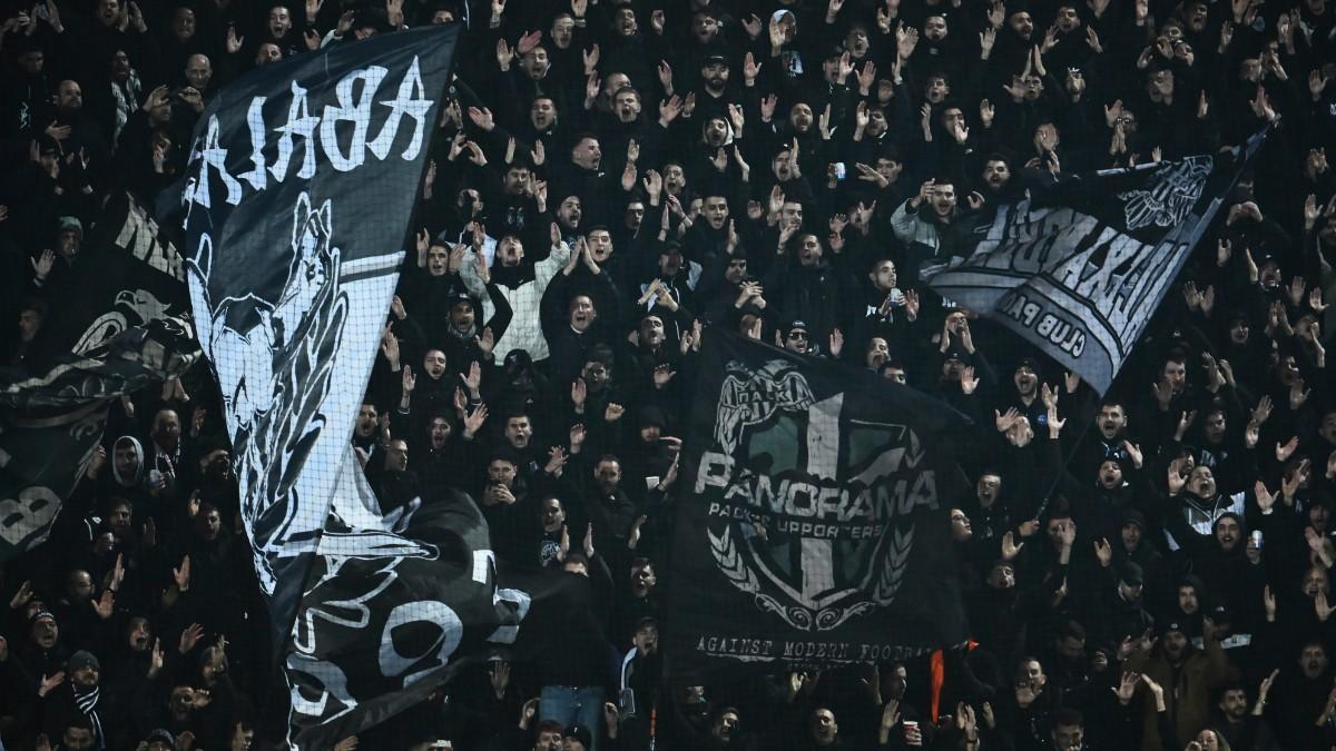 La afición del PAOK, en el encuentro de Europa League frente al Betis del pasado jueves
