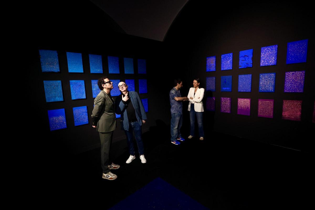 Una de las dos partes expositivas de Sicre, tras la clausura y bajo el coro.
