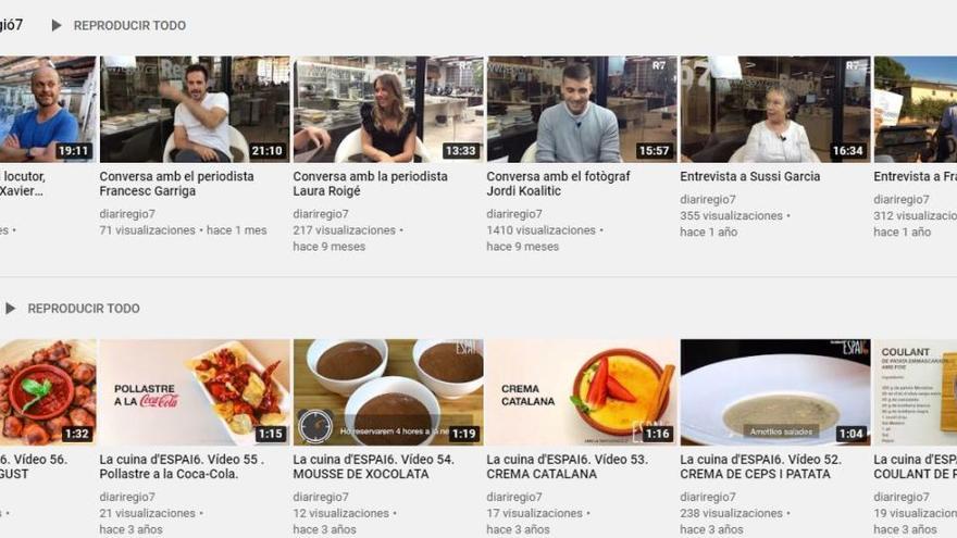 Entrevistes, receptes i molt més al canal de Youtube de Regió7