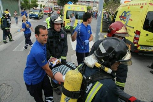 Simulacro de emergencias por terremoto en Lorca