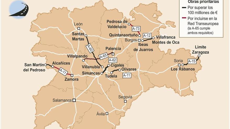 Las constructoras ponen el ojo en siete nuevos tramos de autovía de Zamora