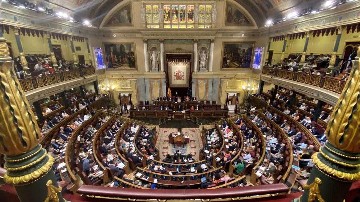 Hemiciclo del Congreso de los Diputados durante la primera jornada de la 26 edición del Debate sobre el Estado de la Nación.