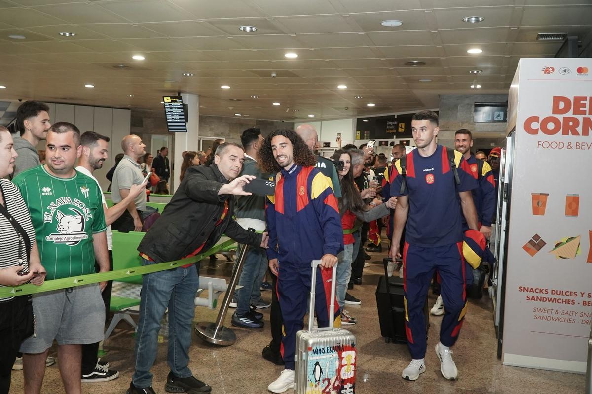 Llegada de la Selección Española a A Coruña Llegada de la Selección Española a A Coruña