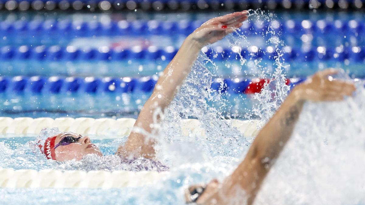 Katie Shanahan, campeona de los 200 espalda, durante la prueba
