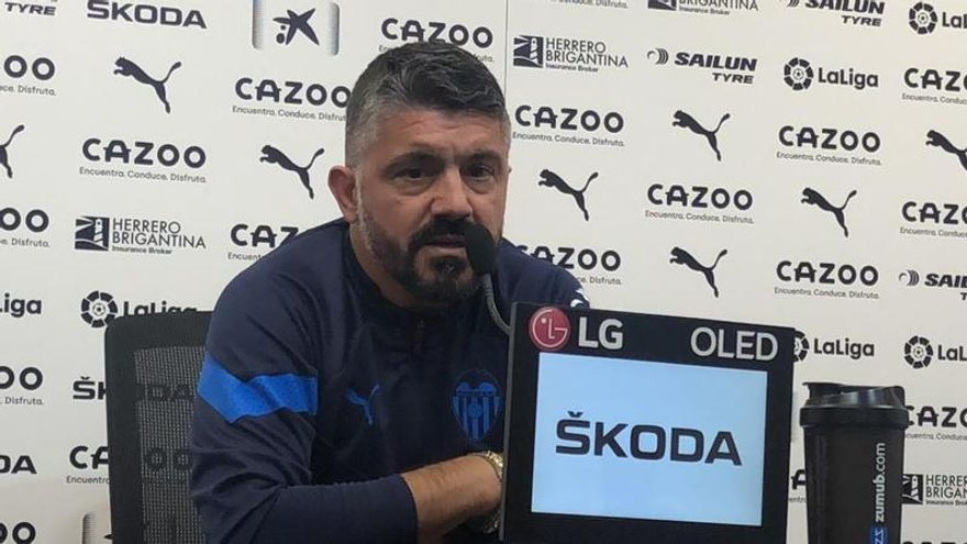 Gattuso, en la previa al Espanyol - Valencia