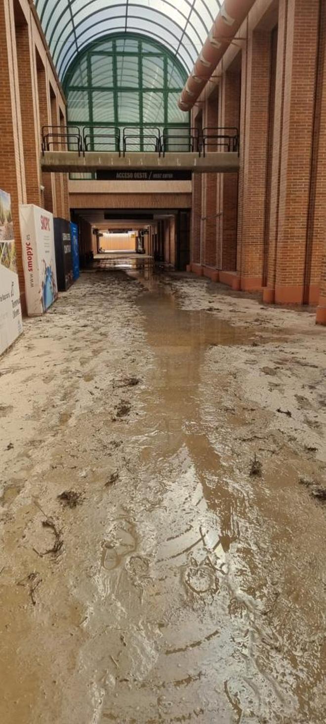 EN IMÁGENES | La Feria de Muestras de Zaragoza, completamente anegada por la tormenta