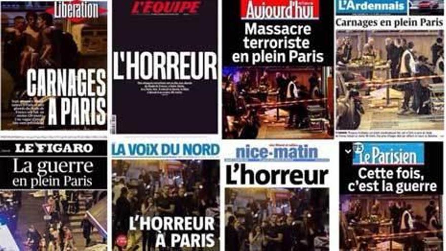 La prensa francesa se volcó con la horrenda noticia y medios como &quot;Libération, &quot;L&#039;Equipe&quot;, &quot;Le Figaro&quot; y &quot;Le Parisien&quot; dedicaron sus portadas en exclusiva a los atentados.