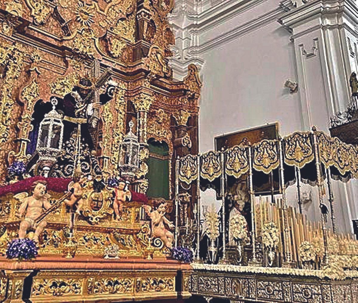 Jesús Nazareno y la Virgen de la Soledad.