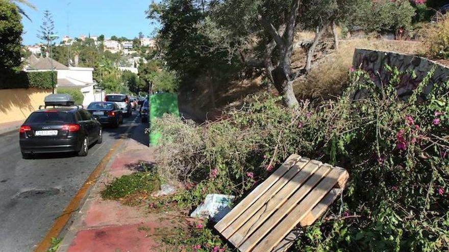 Maleza y suciedad en el Cerrado de Calderón, con el botellón como problema de fondo. Los vecinos se quejan de la falta de limpieza y de cuidado de las zonas verdes, aunque el Ayuntamiento ya ha anunciado una operación inminente para limpiarlas.