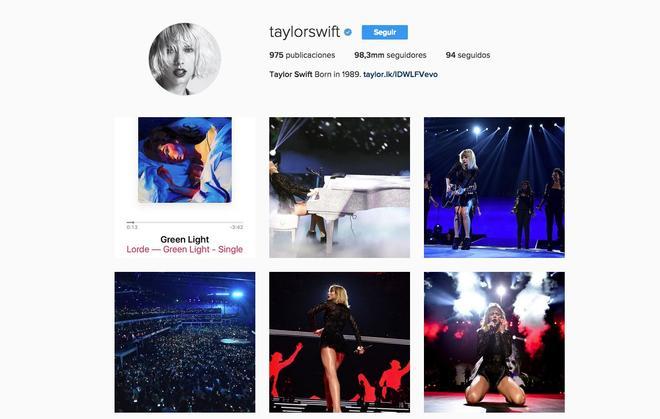 Taylor Swift en Instagram