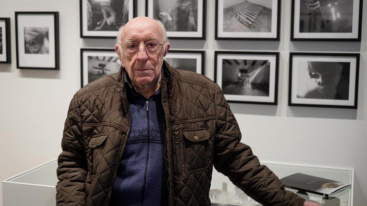 Pedro Avellaned, este jueves en el IAACC Pablo Serrano.