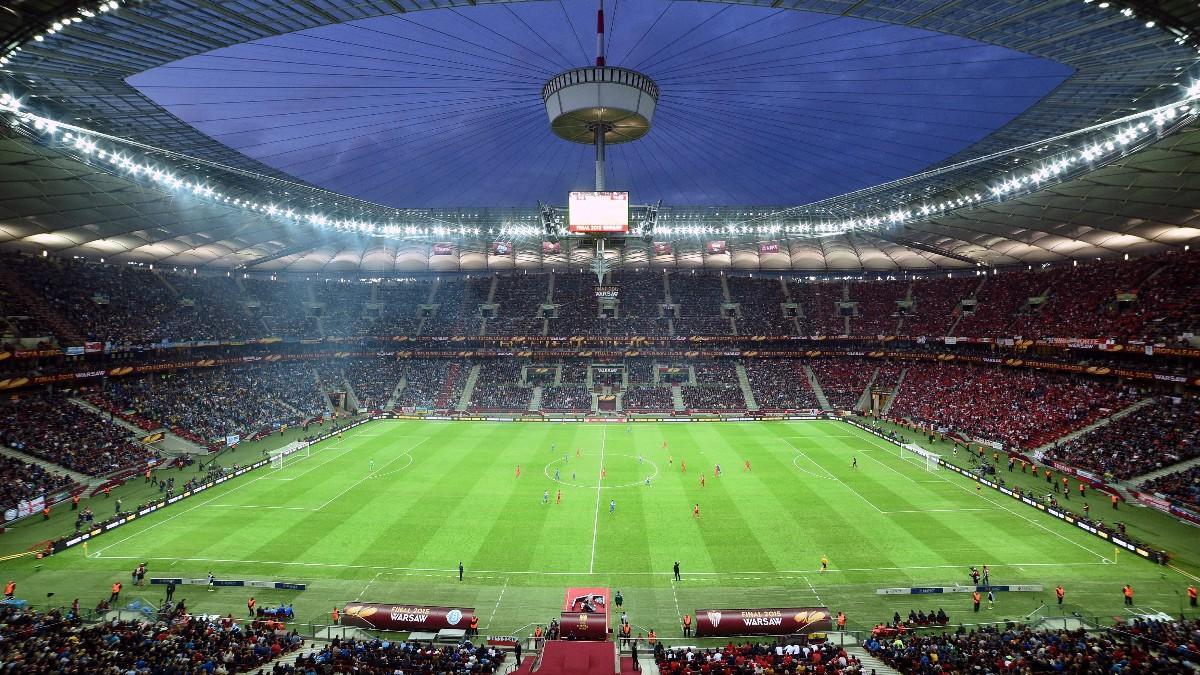 El Estadio Nacional de Varsovia, visto desde dentro