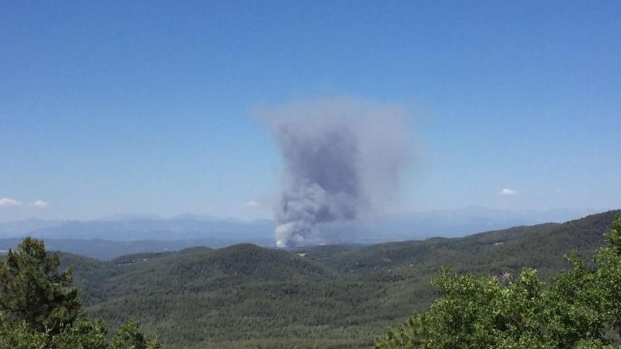 Incendi forestal a Sant Feliu Sasserra