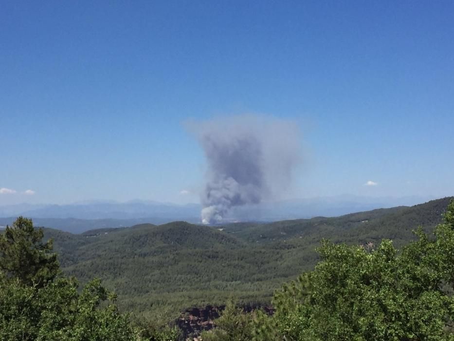 Incendi forestal a Sant Feliu Sasserra