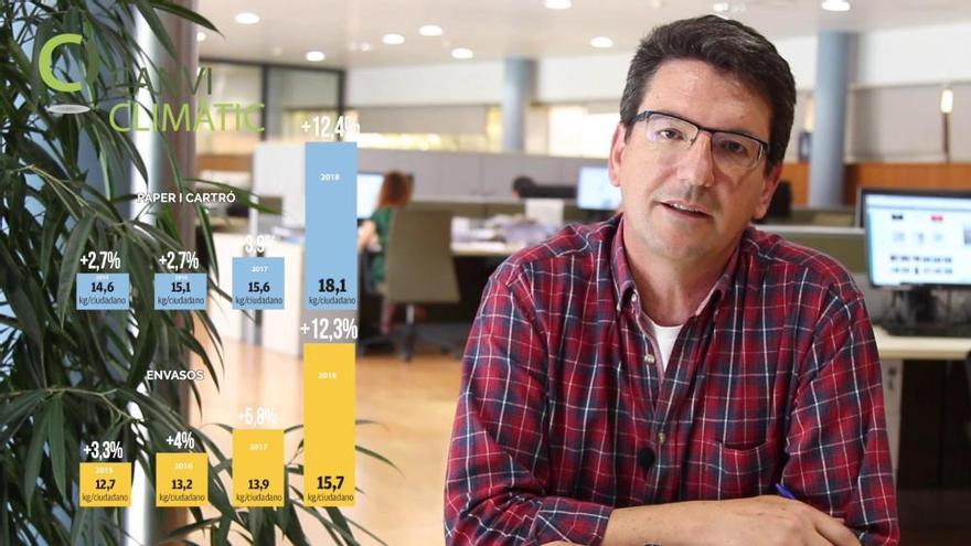 «El 2018 es va produir a Espanya una pujada de més del 12% en reciclatge de cartró i de plàstic»