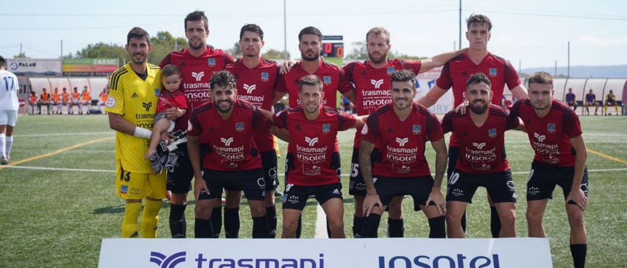 Once inicial que presentó el Formentera ante el Saguntino. | SDF