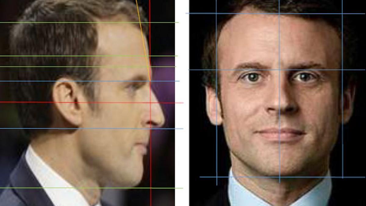 Análisis del rostro de Macron.