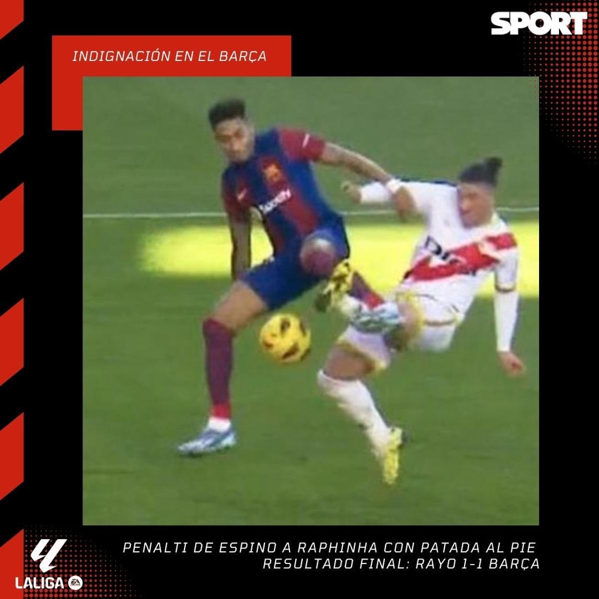 Todos los penaltis que no le han pitado al Barça en la temporada 2023/24