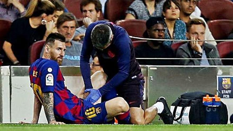 Messi, atès el dimarts passat a la gespa del Camp Nou.