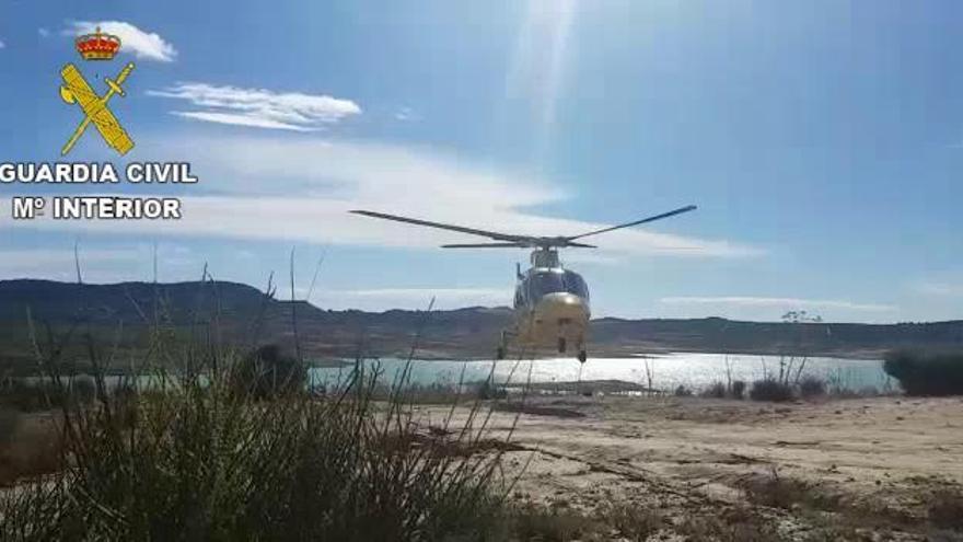 Rescate en helicóptero de ciclista herido en La Pedrera, Torremendo (Orihuela)