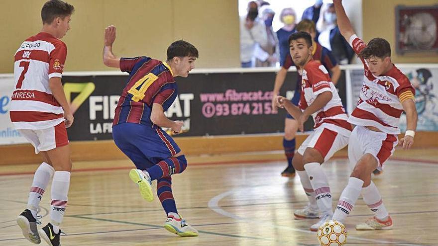 El Manresa FS juvenil perd amb el Barça tot i oferir un bon joc (6-2)