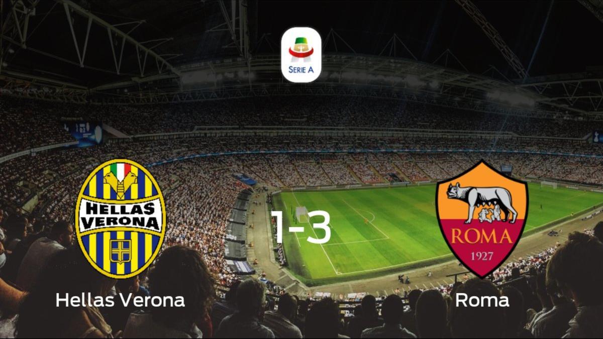 La Roma se lleva tres puntos tras derrotar 1-3 al Hellas Verona