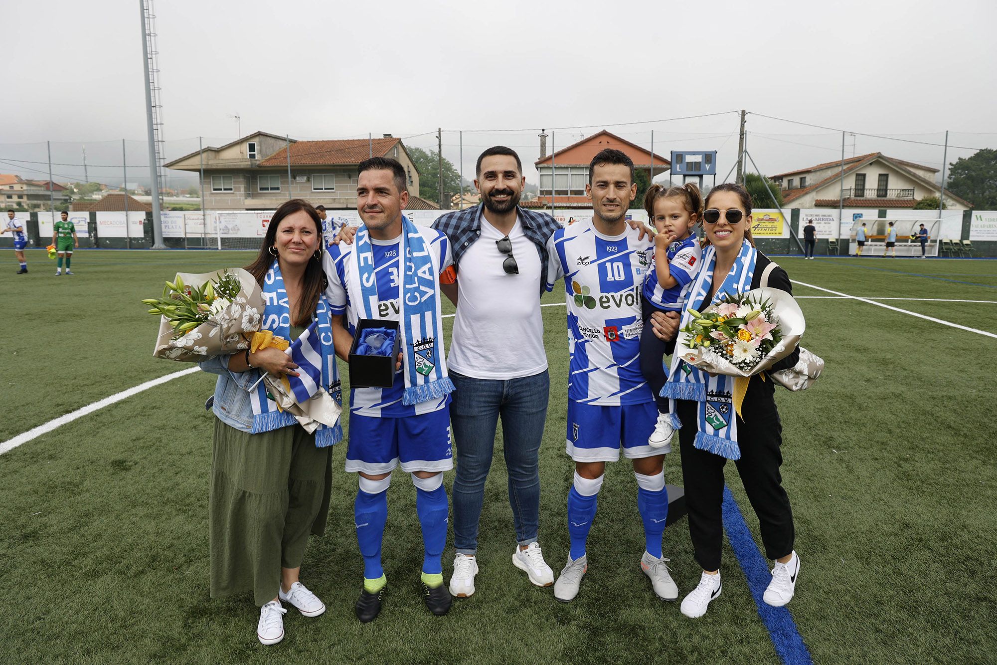 Cristian y Bruno, durante el homenaje que le hicieron el pasado domingo