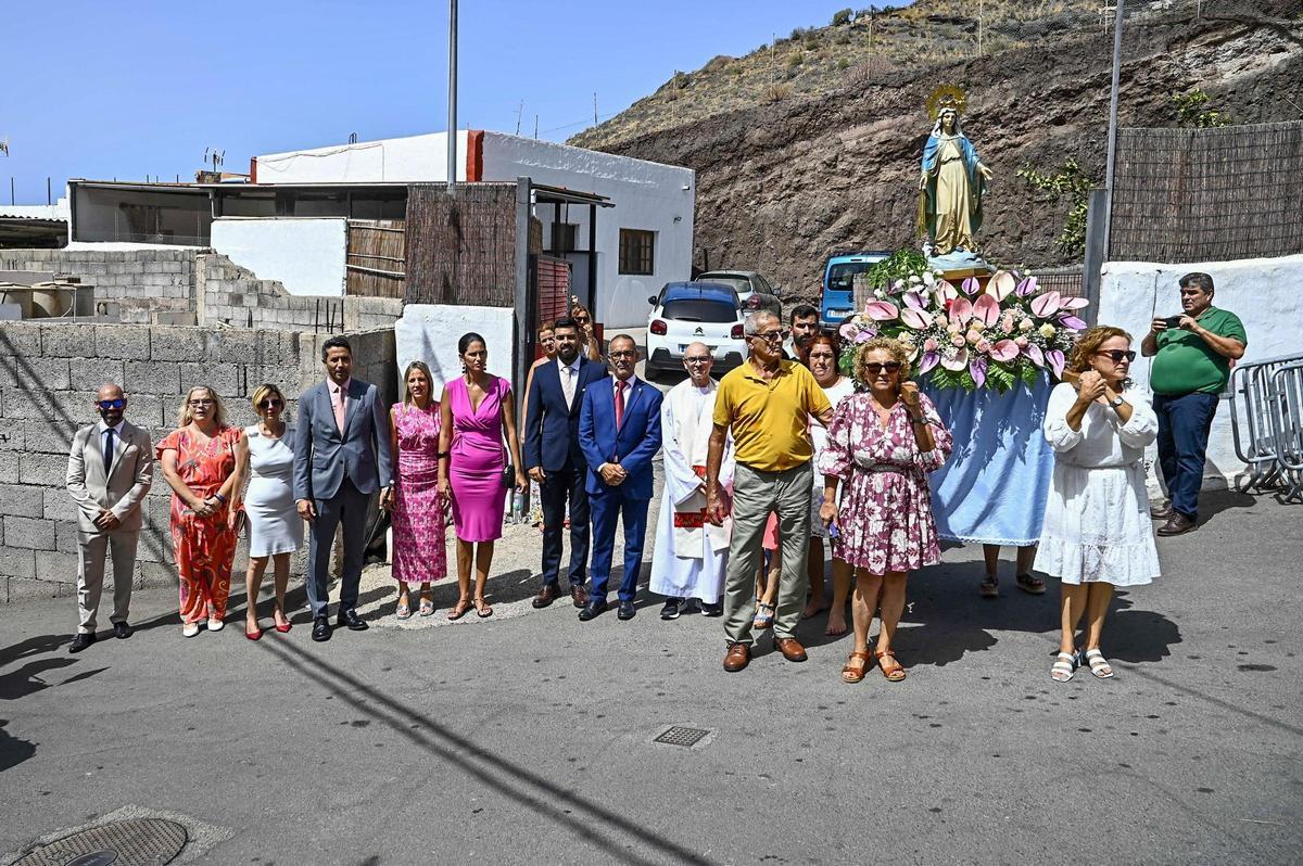 Procesión de La Milagrosa, patrona del Risco de Faneque, Agaete