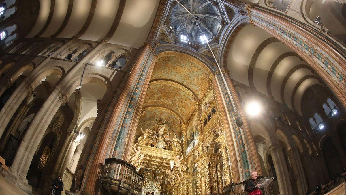 Interior of the cathedral of Santiago, in a recent image.