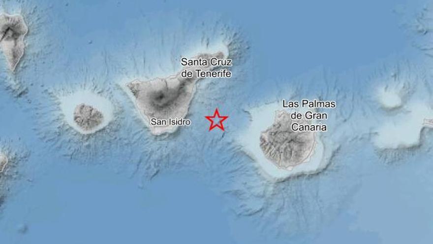 El Instituto Geográfico Nacional registra un enjambre de 11 terremotos entre Tenerife y Gran Canaria