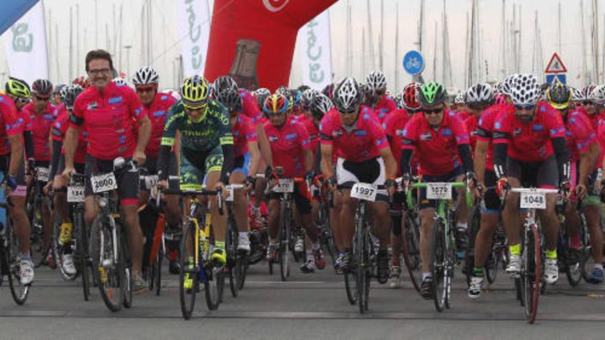 Ivan Basso, en su homenaje en la Marcha Cicloturista Ciudad de Valencia en 2015