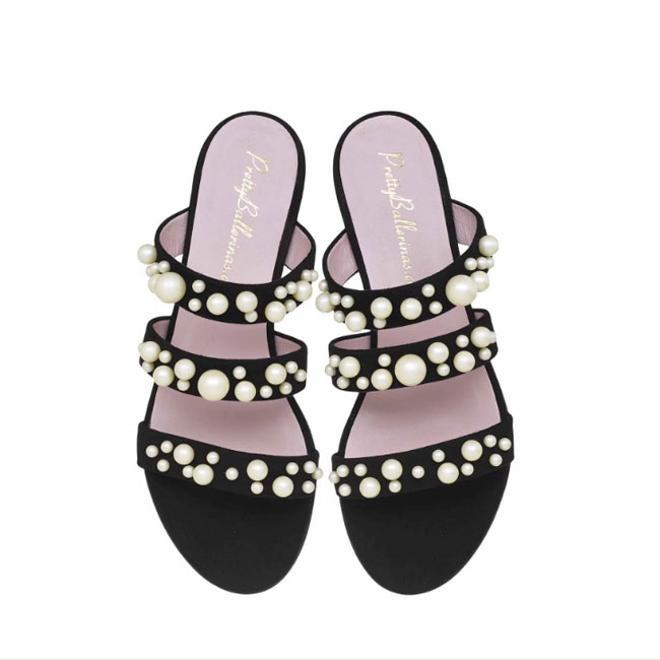 Zapatos rebajas: sandalia con perlas de Pretty Ballerinas