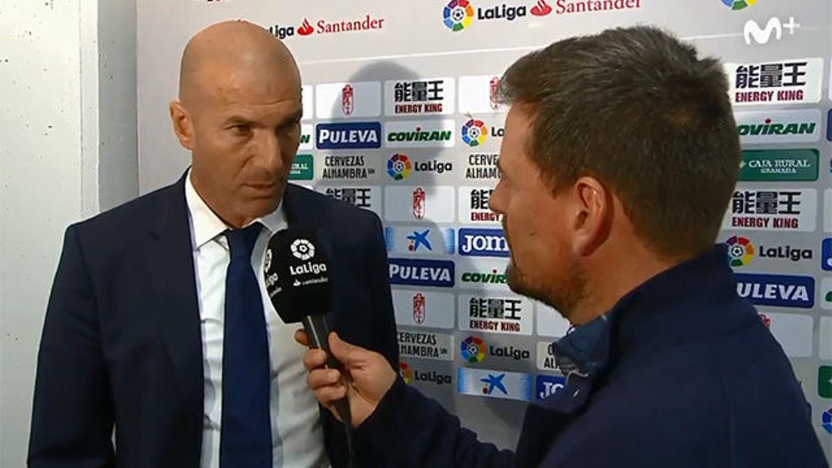 Las palabras de Zidane tras la victoria del Madrid en Granada