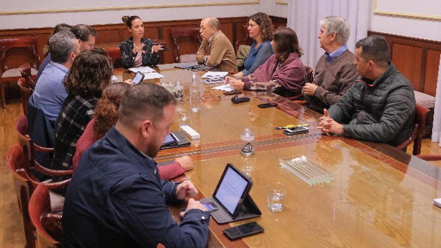 Un momento de la Junta de Gobierno que el Ayuntamiento de Santa Cruz celebró este lunes, 9 de marzo.