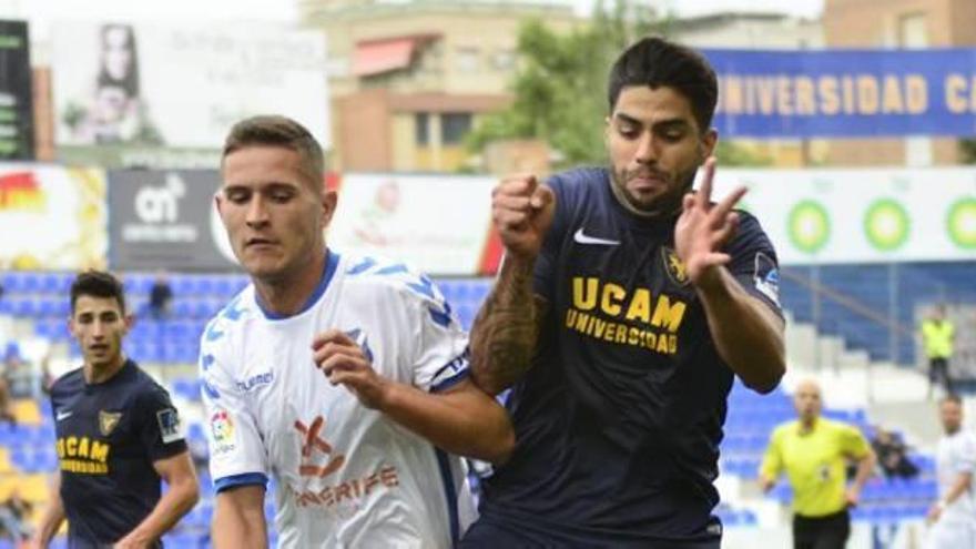 El UCAM necesita los goles de Jona Mejía para seguir soñando con salvarse.