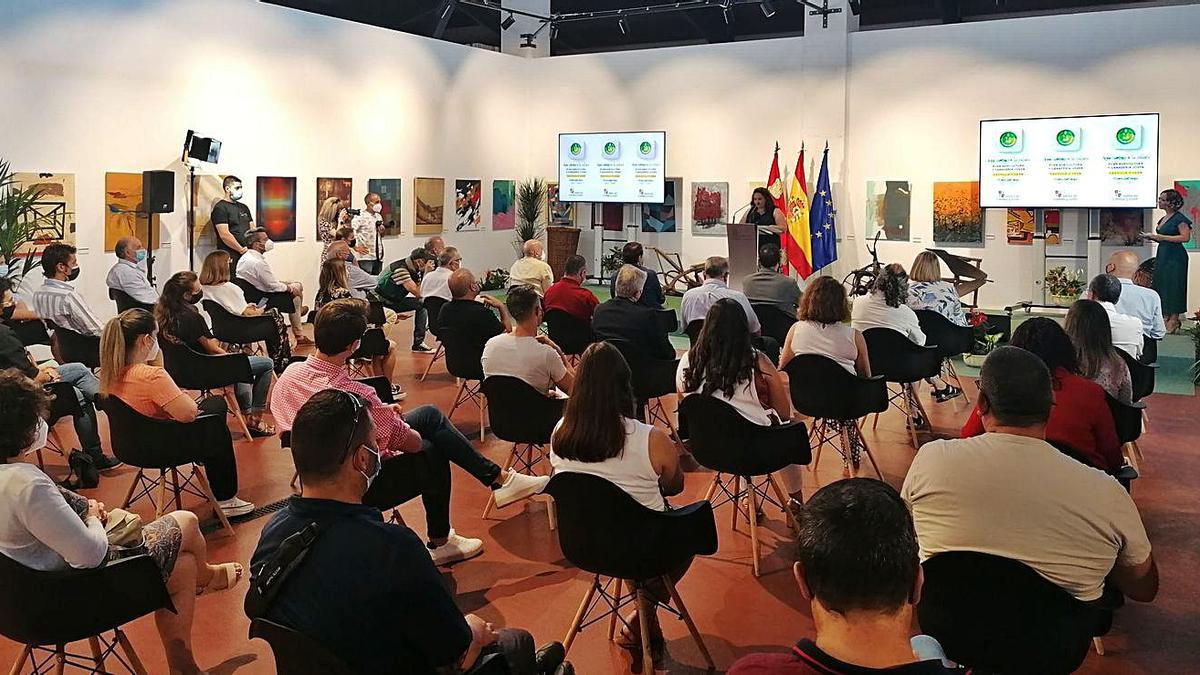 Asistentes a la presentación del Plan Agricultura y Ganadería Joven escuchan el mensaje de una ganadera. | M. J. C.