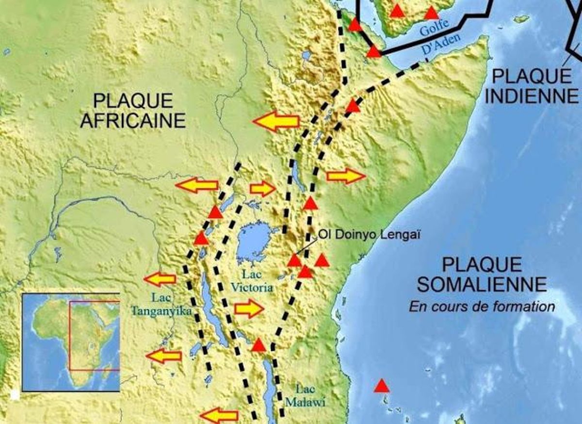 Situación geológica del Este de África
