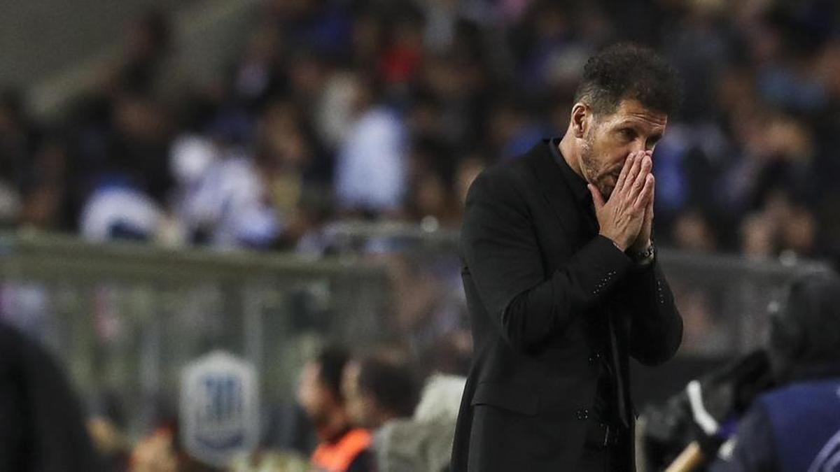 Simeone, durante un partido